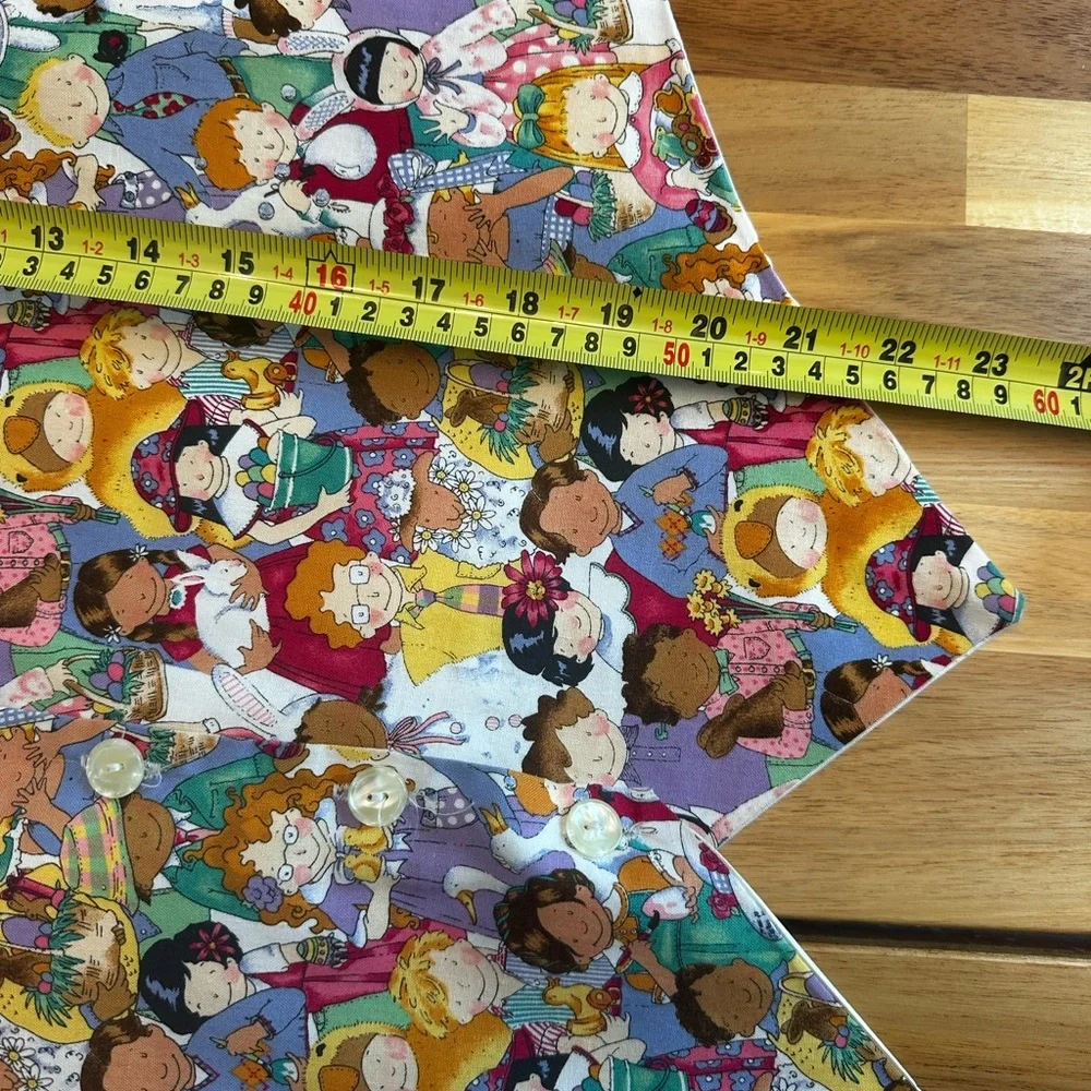 Vintage 1990s Novelty‎ Illustrated Children Print Vest size Medium